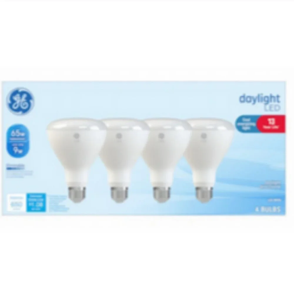 GE LED 9W (65W) 5000K Bright White Daylight Light Bulbs Damp Rated 4 Pack Tested